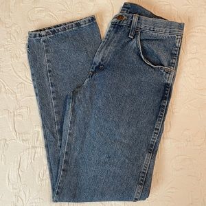 Mens Rustler Regular Fit Straight Leg Medium Wash 87619SW Blue Jeans 29x30